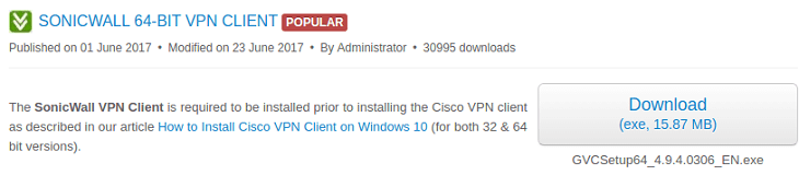 Cisco vpn client 5.0 07 error 27850 windows 10